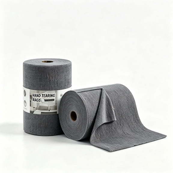 Microfiber Cleaning Cloth Roll, Gray, 75 Count, 12"x12" Tear Away ReusableTowels