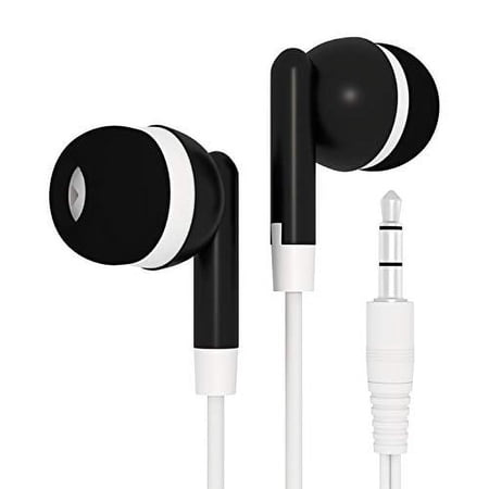 Bulk Wholesale Lot Kids Earbuds Headphones Earphones for Schools Libraries Hospitals Gifts Individually Bagged (100 Pack Gray)