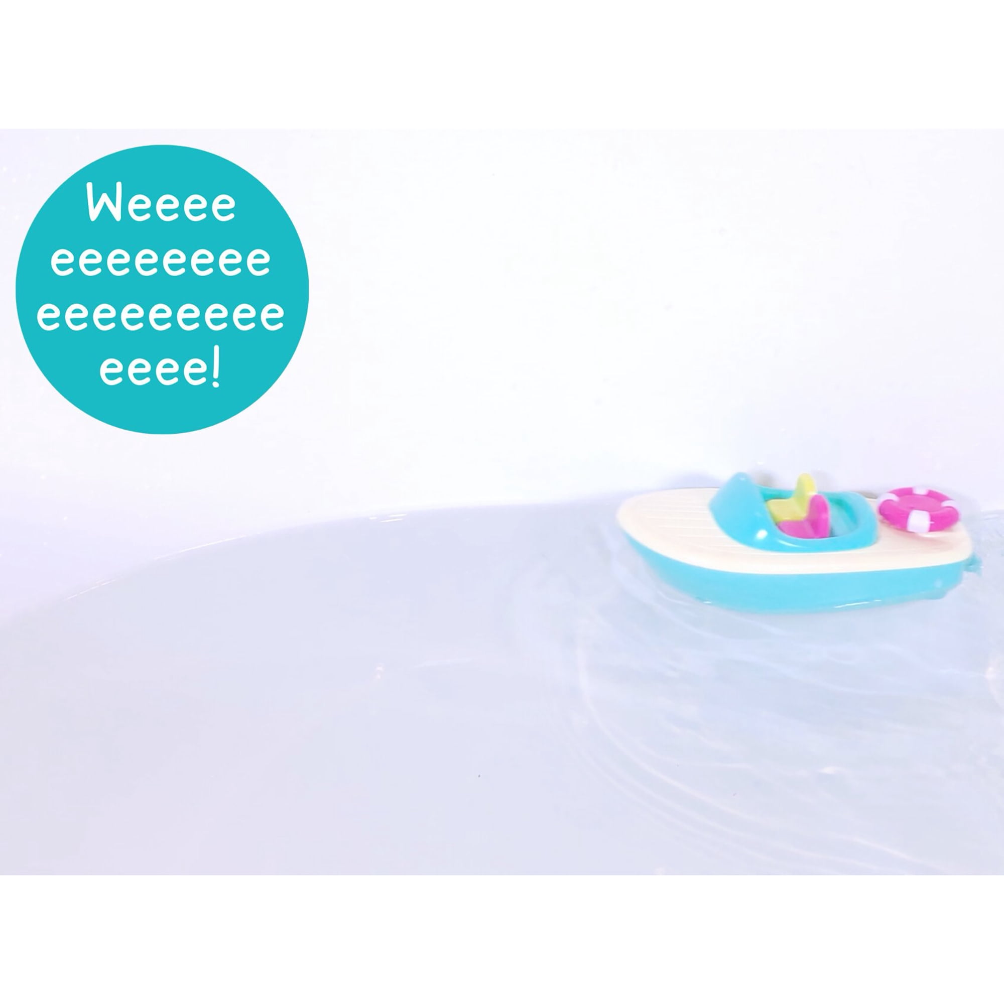 Buddy & Barney: Bath Time Race Boat - Wind-Up & Go Toy, Yellow-Pink-Green Floating Speed Boat, Sensory Exploration, Water & Tub Play, Kids Toddlers 1+