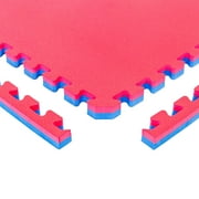 FlooringInc 1 Thick MMA Red & Blue Reversable Interlocking Foam Tiles, 2x2, 4 sqft, 1 Tile Pack