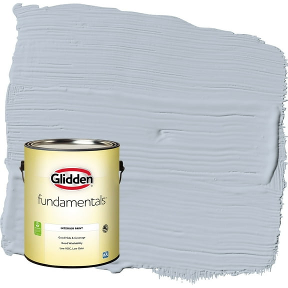 Glidden Fundamentals Blue Dolphin / Blue Semi-Gloss Interior Paint, 1 Gallon