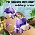 thumbnail image 4 of Gifts for Kids! Fwttom Toy Cars, Pull String Dinosaur Toy Car Kindergarten Gift Pull String Car Children's Toy, 4 of 6
