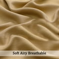 thumbnail image 6 of OVZME 45 Inch Gold Short Curtains, Light Filtering Faux Linen Textured Half Curtains, Semi Privacy Short Drapes for Small Window/Kitchen Door/Bedroom/Living Room, 30x45, 2 Panels, Gold, 6 of 6