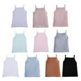 thumbnail image 6 of GYRATEDREAM Girl’s Sleeveless Tank Top – Stretch Undershirts Cami Camisole Tank Tops, Soft Comfortable Scoop Neck Undershirts Camis, UV Protective Fabric, Rated UPF 50+ for 4-15Y, 6 of 6