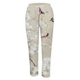 thumbnail image 4 of Casual Pants for Women Autumn Fragrant Linen Vintage Floral Print Pants Perfect for Spring Comfortable Straight Trousers Pants, 4 of 5
