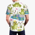 thumbnail image 6 of Salouo Cartoon Frogs for Men's Short Sleeve Polo Shirts,Polo Shirts for Men Performance Short Sleeve Golf Shirt Athletic Casual Collared T-Shirt-Medium, 6 of 8