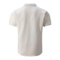 thumbnail image 6 of Mens Dress Shirts Summer Short Sleeve Jacquard Button Down Collared Business Casual Formal Work Shirt, 6 of 6