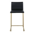 thumbnail image 6 of Mara 26" Contemporary Counter Stool In Gold Metal And Black Faux Leather - Set Of 2, 6 of 7