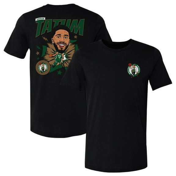 Men's 500 Level Jayson Tatum Black Boston Celtics Caricature T-Shirt