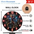 thumbnail image 3 of Large Wall Clock with LED Lights And City Skyline Design 10-Inch Silent Wooden Wall Clock, Battery Operated (AA Batteries Not Included), Artistic Home Decor, 3 of 7