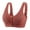 Brown, variant on Tumotour Front Open Bras For Women Full Coverage Wirefree Bra Button Closeure Bra For Mom Gift Nursing Underwear Bra Non Steel Ring Movement Seamless Gathering Adjustment Yoga Sleep Large Bra