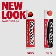 ChapStick Classic Strawberry Flavor Lip Balm Tubes - Pack of 3, 0.15 oz Each