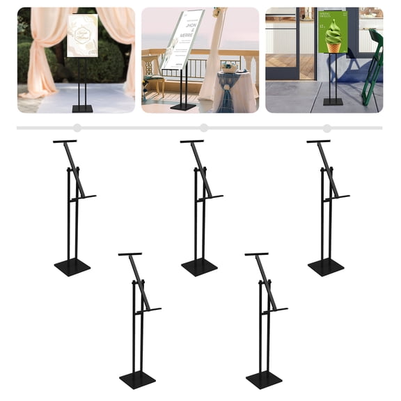 Poster Frame, 5 Pcs Poster Display Frame, Adjustable Floor Poster Frame, Sign Stand