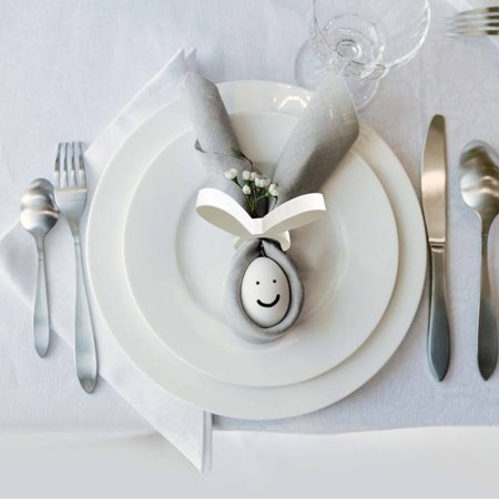 

Easter Napkin Rings | Wood Napkin Rings | White Rabbit Ear Napkin Rings Holder Easter Bunny Napkin Rings for Easter Decoration for Kitchen Table Dinner Party