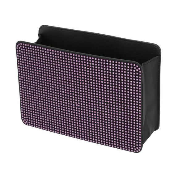 Unique Bargains Car Trash Can Portable Seat Back Trash Bin Pink 1 Pc 7.9" Length 2.8" Width 5.5" Height Faux Leather