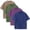 Coffee+army Green+purple+blue, variant on Mens Oversized T Shirts 4 Pcs Crew Neck Casual Basic Tops Vintage Acid Wash Loose Vintage Shirt
