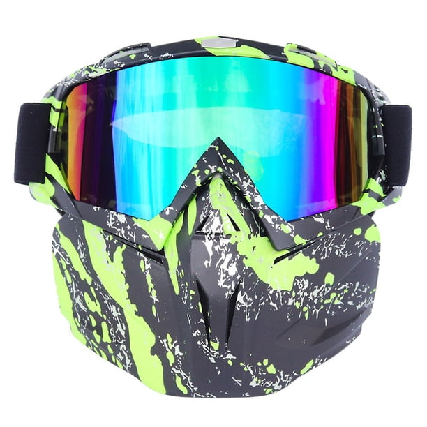 Khaki Gafas de motocicleta Casco Gafas de equitación Máscara de gafas