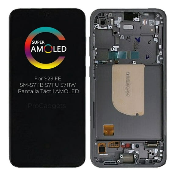 Amoled Display With Frame for Samsung S23 Fe S711b S711u