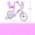 thumbnail image 2 of Ambifirner Kids Bikes For Girls: 12 14 16 Inch Kids Bike With Training Wheels, Streamers, Basket And Doll Seat, Children Bicycles With Dual Brake System, Multiple Colors, 2 of 8