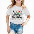 thumbnail image 6 of sdbrld Girls Christmas Shirt Kids Graphic T-Shirt Funny Xmas Holiday Tee Tops Fall White Sizes 1-2 Years, 6 of 6