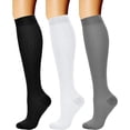 thumbnail image 2 of CHARMKING Calcetines de compresión para la circulación de mujeres y hombres (3 pares) 15-20 mmHg es el mejor soporte para correr atlético y ciclismo, 2 of 4