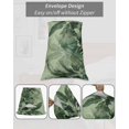 thumbnail image 6 of Palm Leaves Tropical Queen Pillow Cases Set of 2 - Microfiber Bed Throw Pillow Covers, Green Botanical Summer Green Ombre Decorative Lumbar Pillow Cover with Envelope Closure for Sofa/Travel 20"x30", 6 of 6