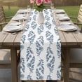 thumbnail image 4 of Blue Botanical Table Runner 120 Inches, Pastoral Elegant Spring Floral Bed Runner Dresser Scarves Tabletop for Indoor Outdoor Parties/Ceremony/Banquet, 13"x 120", 4 of 8
