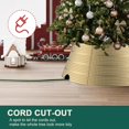 thumbnail image 3 of TKYHRMAS 28" Christmas Tree Collar, Metal Christmas Tree Collar Skirt Base Stand Protection from Pets, Holiday Decoration for Real or Artificial Trees, Cord Cut-Out Design, Easy Set Up - Gold, 3 of 7
