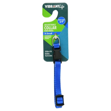 Hemp Dog Collar - Vibrant Life Adjustable Blue Dog Collar