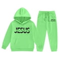 thumbnail image 5 of Tracksuit Athletic Sweatsuits Sets 2 Piece Long Sleeve Green Pullover Hoodie Sweatshirt and Jogger Sweatpants Winter Clothes Boys Outfits Size 2T, 5 of 5