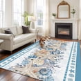 thumbnail image 2 of Non-Slip Rug Pad Rugs Ocean Starfish Conch Leaf Rectangle Area Rugs 5x7Ft Soft Carpet Pads for Living Room Kids Room, Marine Creature Eucalyptus Leaves, 2 of 9