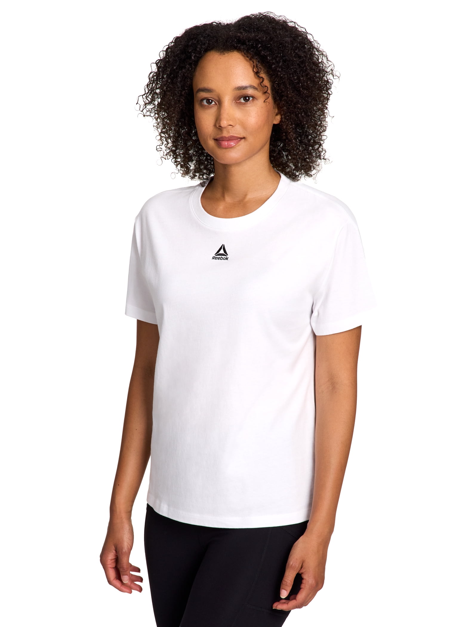 Reebok Women's Embroidered Essence Short Sleeve Tee, Sizes