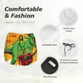thumbnail image 6 of Fotbe Cool Dinosaur Playing Guitar Womens High Waist Running Shorts Athletic Workout Quick Dry Shorts for Women with Pockets Gym Yoga Summer Shorts-Small, 6 of 9