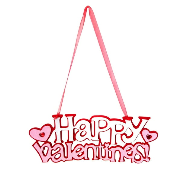 Mrzhqd Valentines Decorations Valentine'S Day Doorplate-Happy Valentine'S Day Sign Farmhouses Decoration-Valentine'S Day Decoration Front Door Decoration--Valentine'S Day Home Decoration