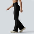 thumbnail image 6 of BOMYJESK Flare Leggings for Women Yoga Pants with Pocket High Waist Bootcut Pants Tummy Control Casual Workout Bell Bottoms Black XL, 6 of 7