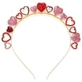 thumbnail image 1 of AVMBC Diademas con forma de corazón para el día de San Valentín Diademas con forma de corazón con diamantes de imitación y purpurina Aro para el cabello con forma de corazón para el día de San Valentí, 1 of 3