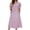 Purple*women's sun dress, variant on Dazajoo Summer Dresses for Women Short Sleeve V Neck Linen Midi Dress Lightweight Drawstring Waist Dresses with Pockets,Green,L