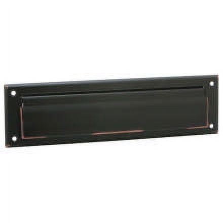 Ives 620B 11" X 2" Opening Magazine Sized Brass Letter Box Plate - Chrome