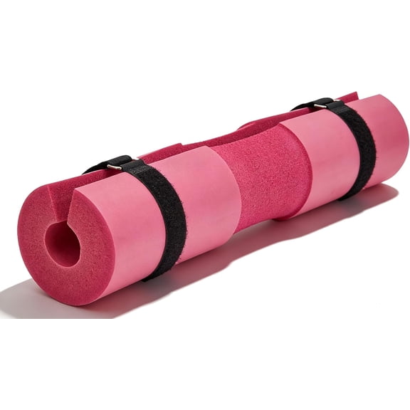 Barbell Squat Pad - High Density Foam Cushion with Non Slip Surface and Safety Straps for Squats Hip Thrusts and Weight Training
