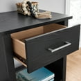 Mainstays Hillside Nightstand with Drawer, Black Finish