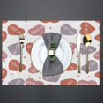 thumbnail image 3 of Valentine''s Day Romantic Love Text Placemats Set of 6 Fabric Placemats Square Placemat for Kitchen Table Heat Resistant, Easy to Clean Table Placemats 12x18 Inch, 3 of 5