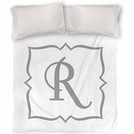 Idg Silver Script Monogram Duvet Cover Walmart Com