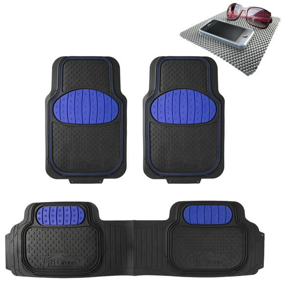 FH Group Solid Black Heavy Duty Floor Mats from FH Group for Auto Car w/ Free Dash Mat
