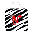 thumbnail image 1 of "Treasures Letter N Initial with Monogram-Zebra Red Wall or Door Hanging Prints, 6 x 6", multicolor Caroline's Treasures CJ1024-NDS66, 1 of 1