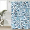 thumbnail image 2 of 60x72 Inch Shower Curtains for Bathroom Blue Paisley Fabric Bath Curtain Decor Ethnic Abstract Art Vintage Waterproof Restroom Curtains Shower Set Accessories with 12 Hooks 60 Inch, 2 of 6