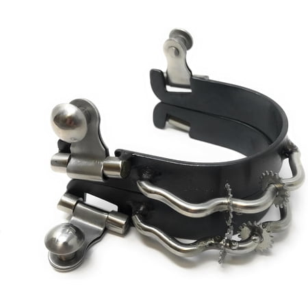 AJ Tack Ladies Black Bumper Spurs with Rowels