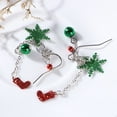thumbnail image 5 of Jiyike Christmas Earrings Red Christmas Socks Green Snowflakes Pendants Earrings Female Christmas Decorations, 5 of 5