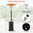 thumbnail image 3 of Costway Chauffage de Patio 50 000 BTU avec Roues, Table Ronde et Brûleur en Acier Inoxydable, Noir, 3 of 10