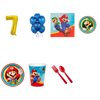 Super Mario Party Supplies Party Pack For 16 With Gold #7 Balloon