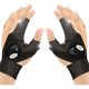 thumbnail image 1 of Guantes de pesca al aire libre ZHCH 2 guantes con linterna LED sin dedos color negro, 1 of 5